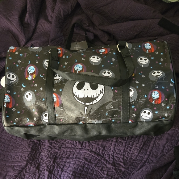 Nightmare Before Christmas Themed Black Tote Bag - Picture 3 of 3